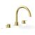 Phylrich 230-43/024 Basic II 9" Two Lever Handle Widespread/Deck Mounted Roman Tub Faucet in Satin Gold