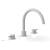 Phylrich 230-43/050 Basic II 9" Two Lever Handle Widespread/Deck Mounted Roman Tub Faucet in White