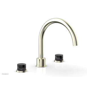 Phylrich 230-42/15B Basic II 9" Two Marble Handle Widespread/Deck Mounted Roman Tub Faucet in Brushed Nickel