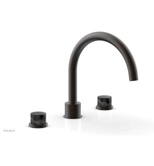 Phylrich 230-42/10B Basic II 9" Two Marble Handle Widespread/Deck Mounted Roman Tub Faucet in Distressed Bronze/Oil Rubbed Bronze