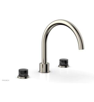 Phylrich 230-42/014 Basic II 9" Two Marble Handle Widespread/Deck Mounted Roman Tub Faucet in Polished Nickel