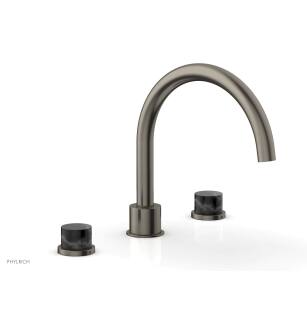 Phylrich 230-42/15A Basic II 9" Two Marble Handle Widespread/Deck Mounted Roman Tub Faucet in Pewter