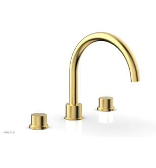 Phylrich 230-41/024 Basic II 9" Two Smooth Handle Widespread/Deck Mounted Roman Tub Faucet in Satin Gold