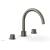 Phylrich 230-41/15A Basic II 9" Two Smooth Handle Widespre ad/Deck Mounted Roman Tub Faucet in Pewter