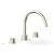 Phylric 230-40/15B Basic II 9" Two Knurled Handle Widespread/Deck Mounted Roman Tub Faucet in Brushed Nickel