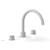 Phylric 230-40/050 Basic II 9" Two Knurled Handle Widespread/Deck Mounted Roman Tub Faucet in White