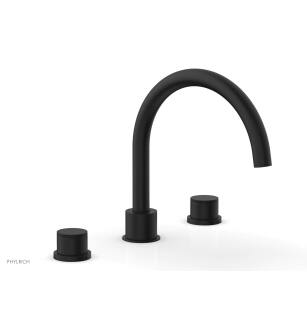 Phylric 230-40/040 Basic II 9" Two Knurled Handle Widespread/Deck Mounted Roman Tub Faucet in Black