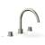 Phylric 230-40/014 Basic II 9" Two Knurled Handle Widespread/Deck Mounted Roman Tub Faucet in Polished Nickel