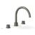 Phylric 230-40/15A Basic II 9" Two Knurled Handle Widespread/Deck Mounted Roman Tub Faucet in Pewter