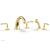 Phylrich 208-48/024 Coined 9" Three Lever Handle Widespread/Deck Mounted Roman Tub Faucet with Handshower in Satin Gold