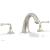 Phylrich 208-40/15B Coined 9" Two Lever Handle Widespread/Deck Mounted Roman Tub Faucet in Brushed Nickel