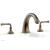 Phylrich 208-40/047 Coined 9" Two Lever Handle Widespread/Deck Mounted Roman Tub Faucet in Brass/Antique Brass