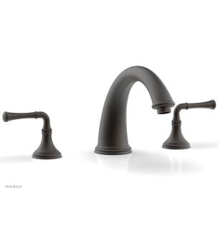 Phylrich 208-40/10B Coined 9" Two Lever Handle Widespread/Deck Mounted Roman Tub Faucet in Distressed Bronze/Oil Rubbed Bronze