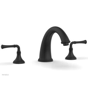 Phylrich 208-40/040 Coined 9" Two Lever Handle Widespread/Deck Mounted Roman Tub Faucet in Black