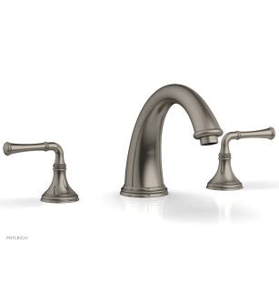 Phylrich 208-40/15A Coined 9" Two Lever Handle Widespread/Deck Mounted Roman Tub Faucet in Pewter