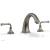 Phylrich 208-40/15A Coined 9" Two Lever Handle Widespread/Deck Mounted Roman Tub Faucet in Pewter