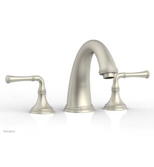 Phylrich 207-40/15B Beaded 9" Two Lever Handle Widespread/Deck Mounted Roman Tub Faucet in Brushed Nickel