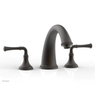 Phylrich 207-40/10B Beaded 9" Two Lever Handle Widespread/Deck Mounted Roman Tub Faucet in Distressed Bronze/Oil Rubbed Bronze