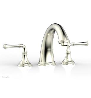Phylrich 207-40/015 Beaded 9" Two Lever Handle Widespread/Deck Mounted Roman Tub Faucet in Satin Nickel