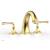 Phylrich 207-40/024 Beaded 9" Two Lever Handle Widespread/Deck Mounted Roman Tub Faucet in Satin Gold