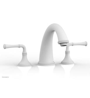 Phylrich 207-40/050 Beaded 9" Two Lever Handle Widespread/Deck Mounted Roman Tub Faucet in White