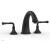 Phylrich 207-40/040 Beaded 9" Two Lever Handle Widespread/Deck Mounted Roman Tub Faucet in Black