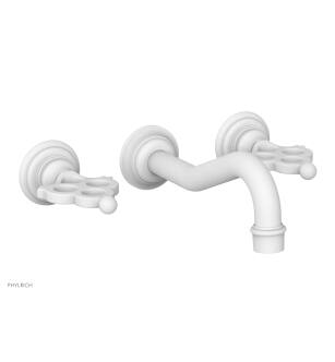Phylrich 164-56/050 Maison 9 1/2" Two Blade Handle Widespread/Wall Mount Roman Tub Faucet in White