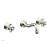 Phylrich 163-56/015 Couronne 9" Two Cross Handle Widespread/Wall Mount Roman Tub Faucet in Satin Nickel