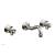 Phylrich 163-56/014 Couronne 9" Two Cross Handle Widespread/Wall Mount Roman Tub Faucet in Polished Nickel