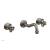 Phylrich 163-56/15A Couronne 9" Two Cross Handle Widespread/Wall Mount Roman Tub Faucet in Pewter
