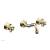 Phylrich 163-56/004 Couronne 9" Two Cross Handle Widespread/Wall Mount Roman Tub Faucet in Satin Brass