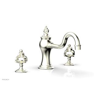 Phylrich 163-40/015 Couronne 9 1/2" Two Cross Handle Widespread/Deck Mounted Roman Tub Faucet in Satin Nickel