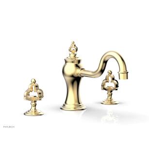 Phylrich 163-40/004 Couronne 9 1/2" Two Cross Handle Widespread/Deck Mounted Roman Tub Faucet in Satin Brass