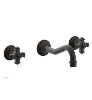 Phylrich 162-56/10B Marvelle 9 1/2" Two Cross Handle Widespread/Wall Mount Roman Tub Faucet in Distressed Bronze/Oil Rubbed Bronze