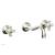 Phylrich 162-56/015 Marvelle 9 1/2" Two Cross Handle Widespread/Wall Mount Roman Tub Faucet in Satin Nickel