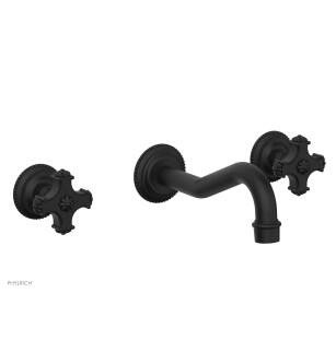 Phylrich 162-56/040 Marvelle 9 1/2" Two Cross Handle Widespread/Wall Mount Roman Tub Faucet in Black