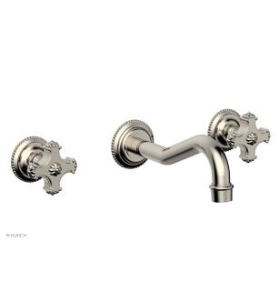 Phylrich 162-56/014 Marvelle 9 1/2" Two Cross Handle Widespread/Wall Mount Roman Tub Faucet in Polished Nickel