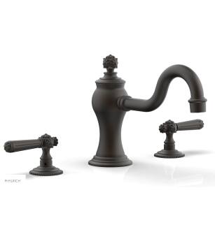 Phylrich 162-41/10B Marvelle 9" Two Lever Handle Widespread/Deck Mounted Roman Tub Faucet in Distressed Bronze/Oil Rubbed Bronze
