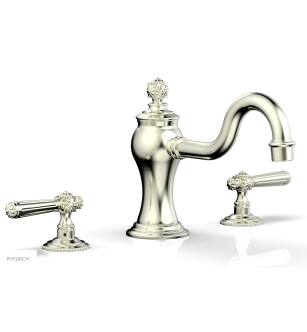 Phylrich 162-41/015 Marvelle 9" Two Lever Handle Widespread/Deck Mounted Roman Tub Faucet in Satin Nickel