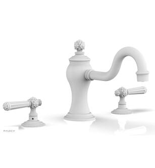 Phylrich 162-41/050 Marvelle 9" Two Lever Handle Widespread/Deck Mounted Roman Tub Faucet in White