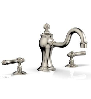 Phylrich 162-41/014 Marvelle 9" Two Lever Handle Widespread/Deck Mounted Roman Tub Faucet in Polished Nickel