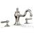 Phylrich 162-41/014 Marvelle 9" Two Lever Handle Widespread/Deck Mounted Roman Tub Faucet in Polished Nickel