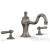 Phylrich 162-41/15A Marvelle 9" Two Lever Handle Widespread/Deck Mounted Roman Tub Faucet in Pewter