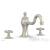 Phylrich 162-40/15B Marvelle 9" Two Cross Handle Widespread/Deck Mounted Roman Tub Faucet in Brushed Nickel