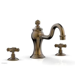 Phylrich 162-40/047 Marvelle 9" Two Cross Handle Widespread/Deck Mounted Roman Tub Faucet in Brass/Antique Brass