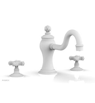 Phylrich 162-40/050 Marvelle 9" Two Cross Handle Widespread/Deck Mounted Roman Tub Faucet in White