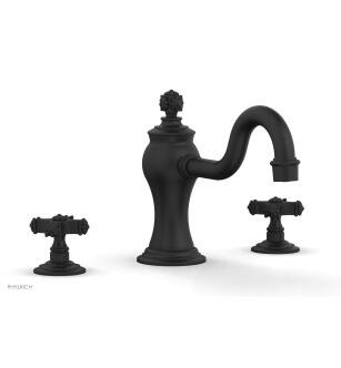 Phylrich 162-40/040 Marvelle 9" Two Cross Handle Widespread/Deck Mounted Roman Tub Faucet in Black