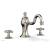 Phylrich 162-40/014 Marvelle 9" Two Cross Handle Widespread/Deck Mounted Roman Tub Faucet in Polished Nickel