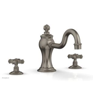 Phylrich 162-40/15A Marvelle 9" Two Cross Handle Widespread/Deck Mounted Roman Tub Faucet in Pewter