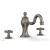 Phylrich 162-40/15A Marvelle 9" Two Cross Handle Widespread/Deck Mounted Roman Tub Faucet in Pewter